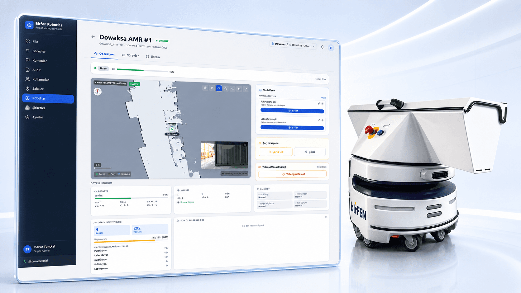 Birfen Fleet — Tüm robotlarınızı tek panelden yöneten merkezi filo yönetim sistemi thumb 2