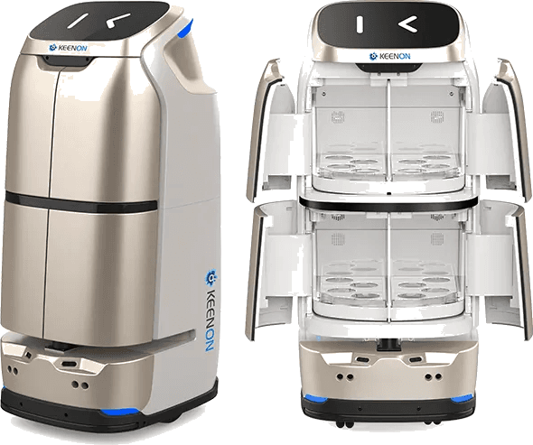 W3 — Çok katlı tesisler için asansör kullanabilen özel servis robotu